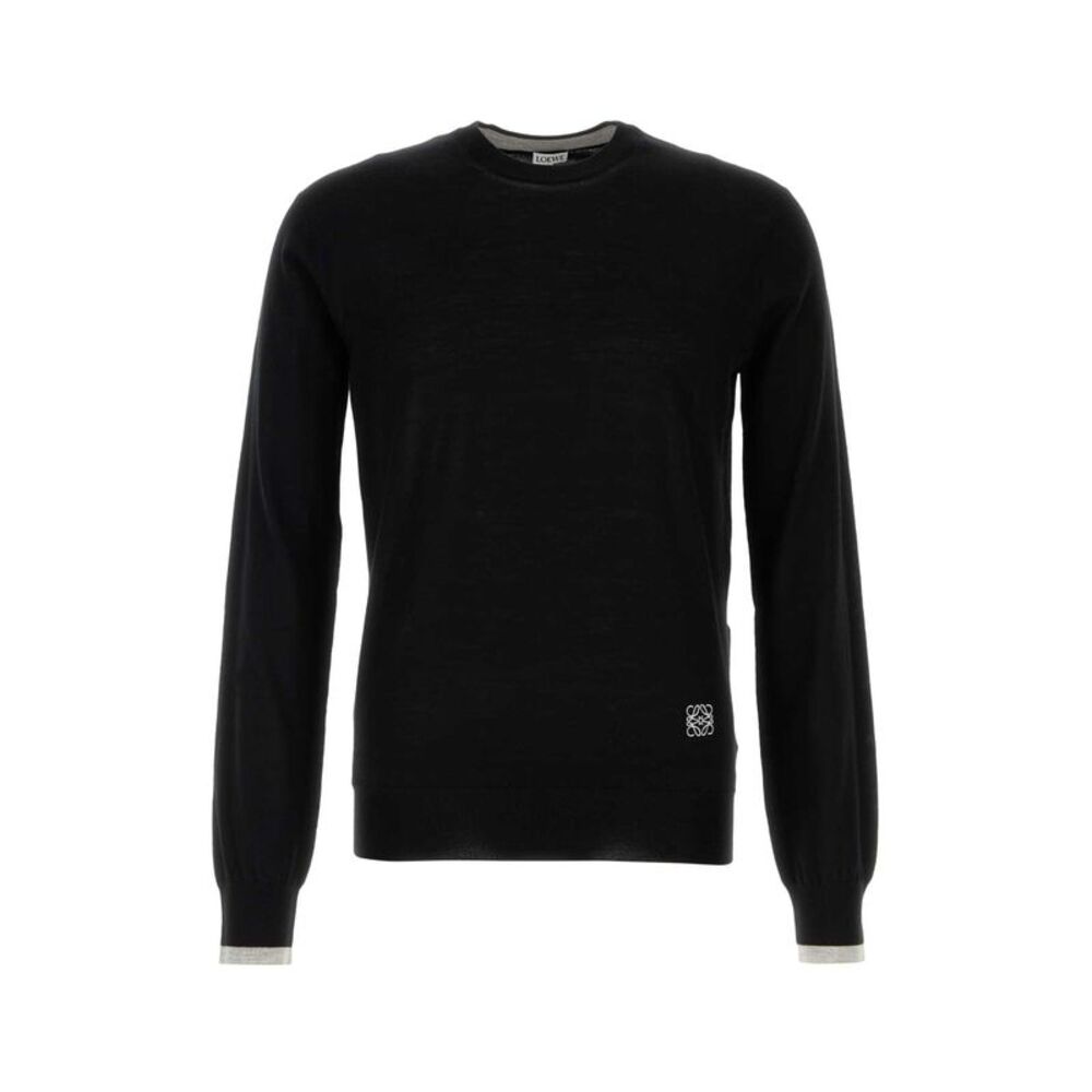 Loewe Men Black Wool Sweater